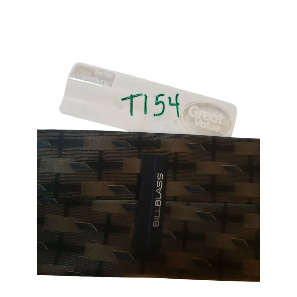 Bill Blass Neck Tie Mens‎ Designer Green Black Blue Geometric Business Casual